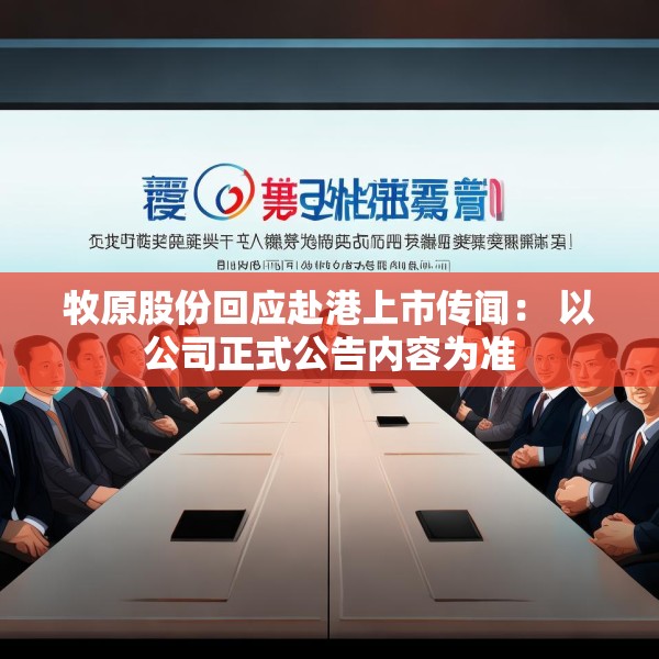牧原股份回应赴港上市传闻： 以公司正式公告内容为准
