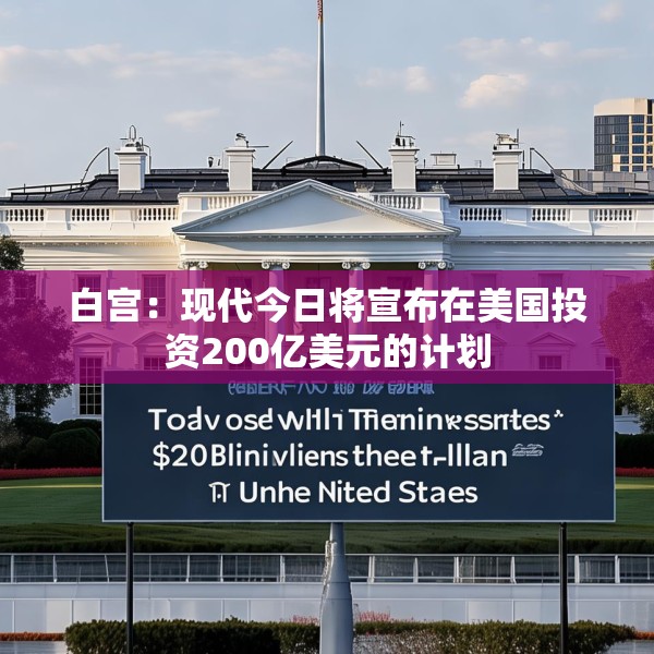 白宫：现代今日将宣布在美国投资200亿美元的计划