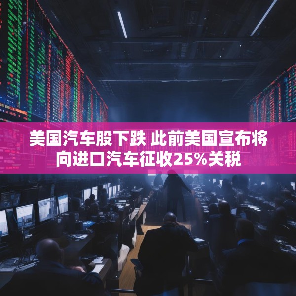 美国汽车股下跌 此前美国宣布将向进口汽车征收25%关税