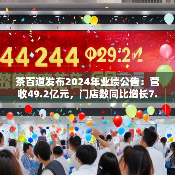 茶百道发布2024年业绩公告：营收49.2亿元，门店数同比增长7.6%