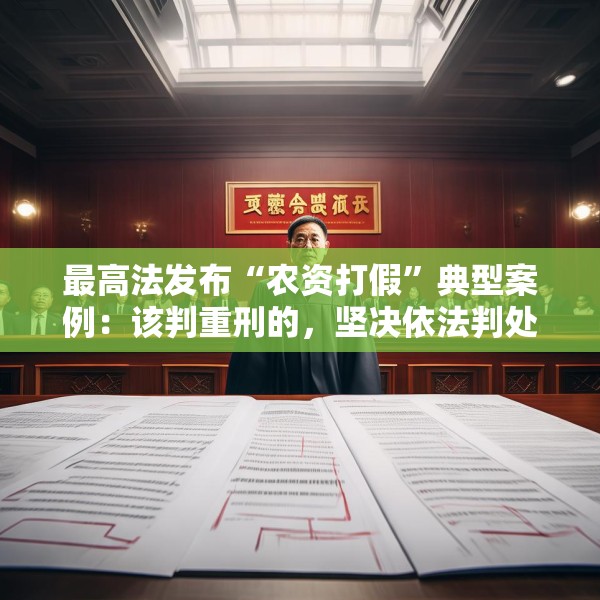 最高法发布“农资打假”典型案例：该判重刑的，坚决依法判处