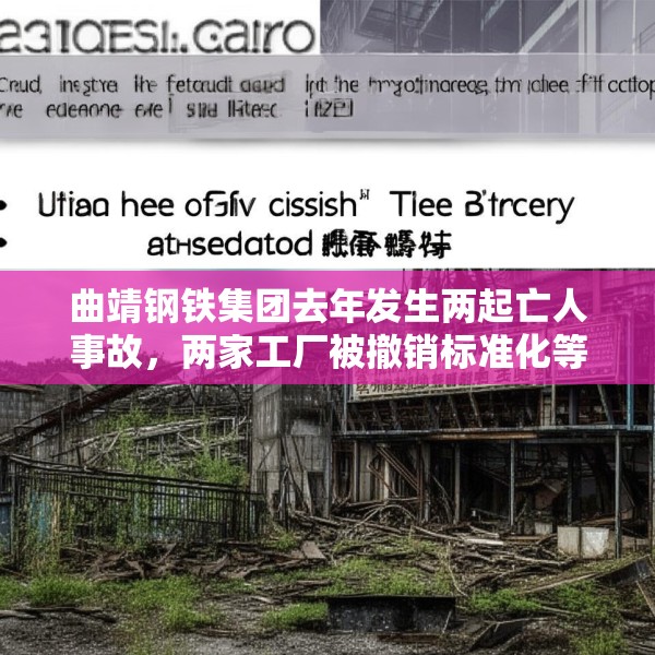 曲靖钢铁集团去年发生两起亡人事故，两家工厂被撤销标准化等级称号
