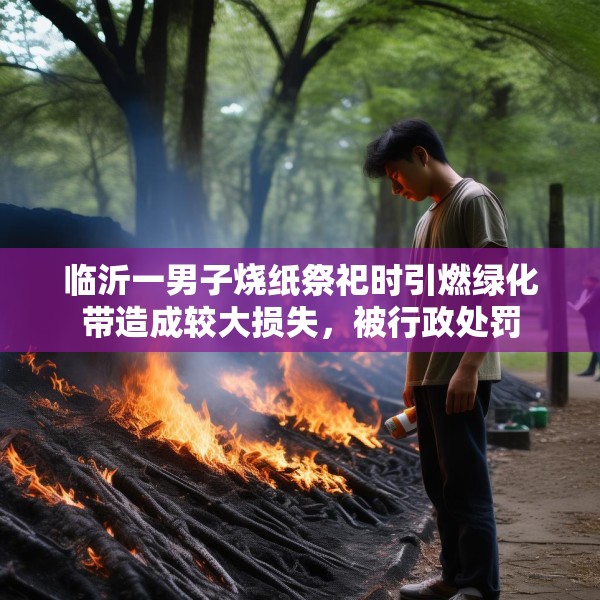 临沂一男子烧纸祭祀时引燃绿化带造成较大损失，被行政处罚
