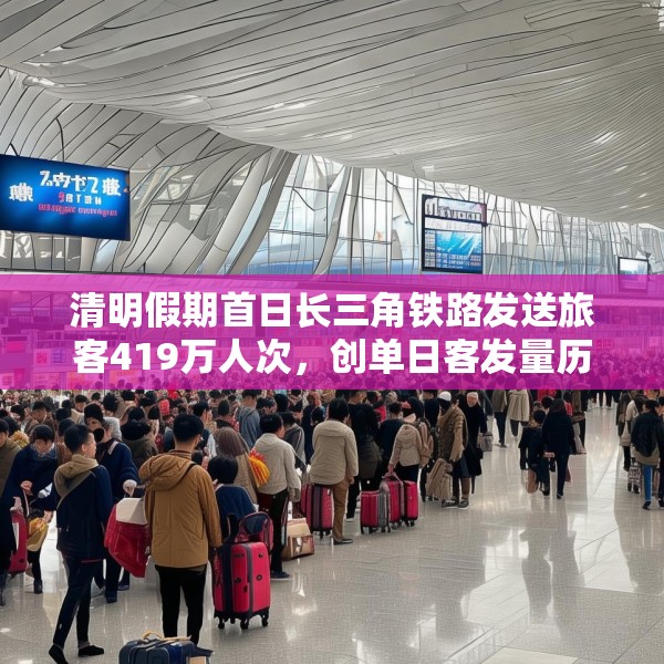 清明假期首日长三角铁路发送旅客419万人次，创单日客发量历史新高