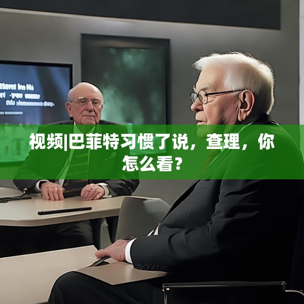 视频|巴菲特习惯了说，查理，你怎么看？