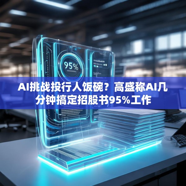AI挑战投行人饭碗？高盛称AI几分钟搞定招股书95%工作
