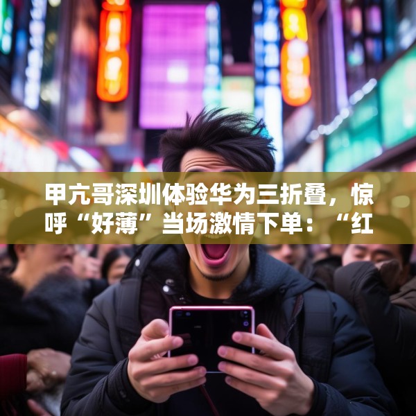 甲亢哥深圳体验华为三折叠，惊呼“好薄”当场激情下单：“红的黑的我都要！”