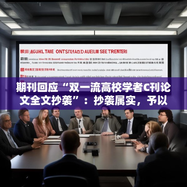 期刊回应“双一流高校学者C刊论文全文抄袭”：抄袭属实，予以撤稿