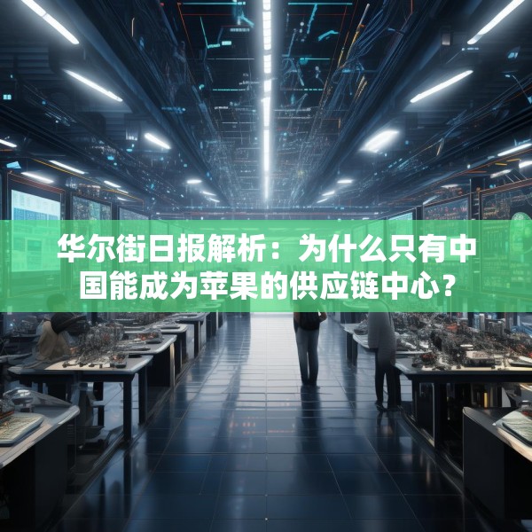 华尔街日报解析：为什么只有中国能成为苹果的供应链中心？