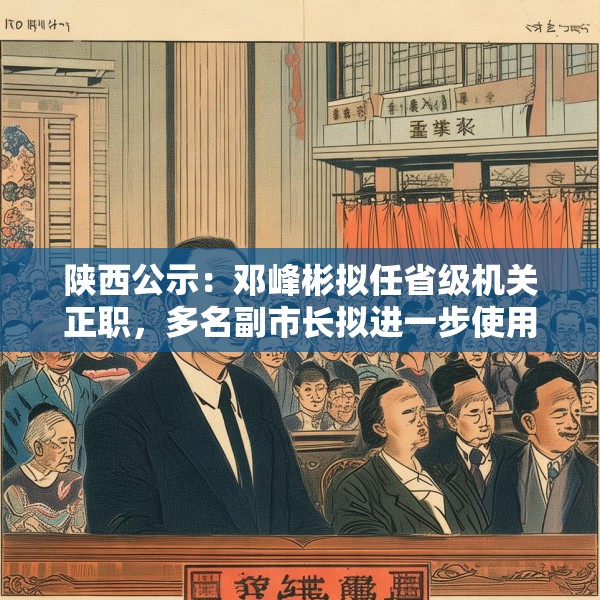 陕西公示：邓峰彬拟任省级机关正职，多名副市长拟进一步使用