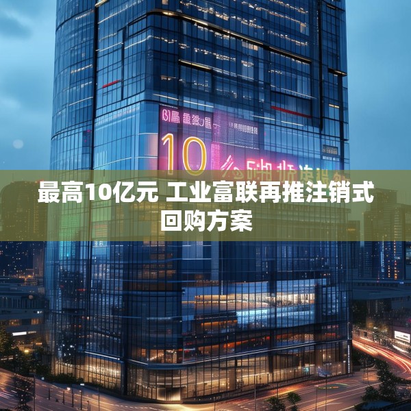 最高10亿元 工业富联再推注销式回购方案