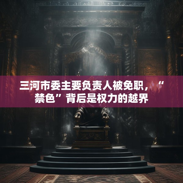 三河市委主要负责人被免职，“禁色”背后是权力的越界