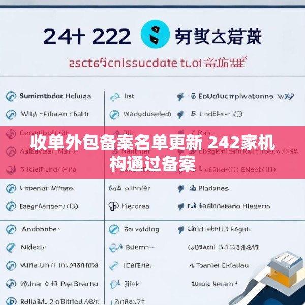 收单外包备案名单更新 242家机构通过备案