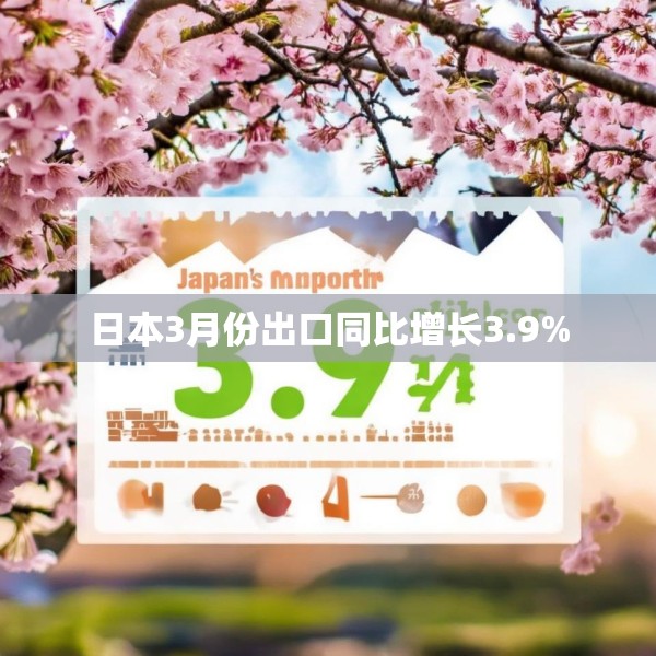 日本3月份出口同比增长3.9%