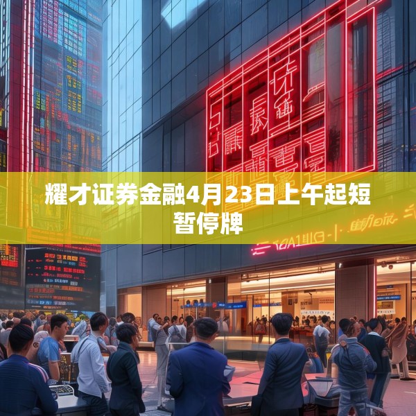 耀才证券金融4月23日上午起短暂停牌