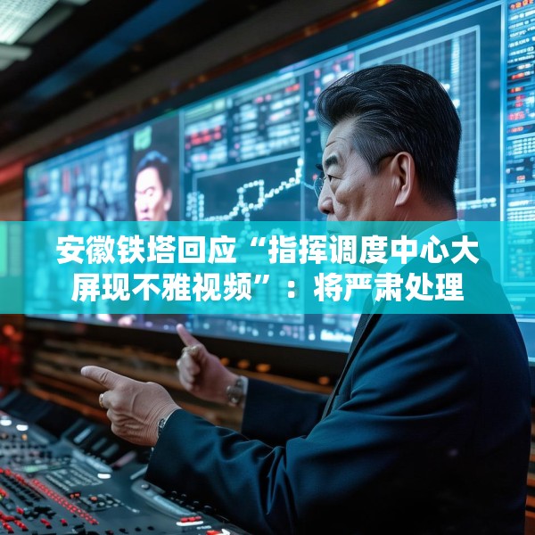 安徽铁塔回应“指挥调度中心大屏现不雅视频”：将严肃处理