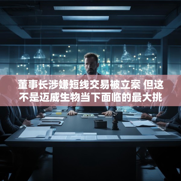 董事长涉嫌短线交易被立案 但这不是迈威生物当下面临的最大挑战