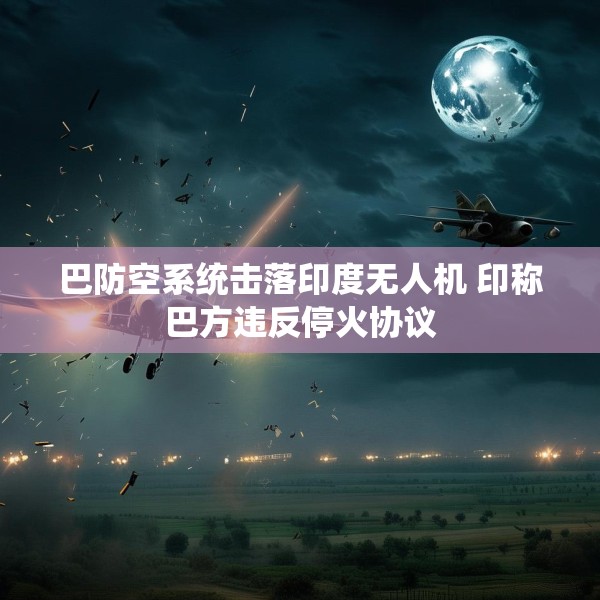 巴防空系统击落印度无人机 印称巴方违反停火协议
