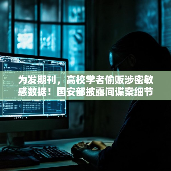 为发期刊，高校学者偷贩涉密敏感数据！国安部披露间谍案细节