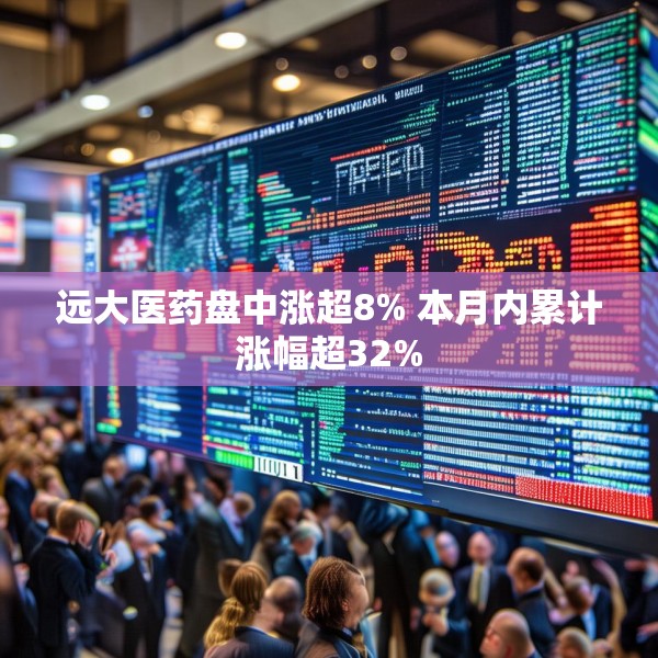 远大医药盘中涨超8% 本月内累计涨幅超32%