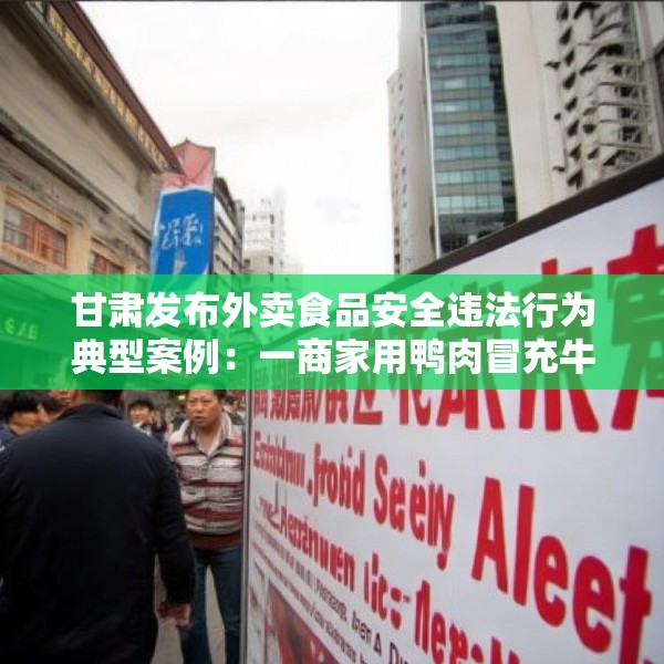 甘肃发布外卖食品安全违法行为典型案例：一商家用鸭肉冒充牛肉被罚