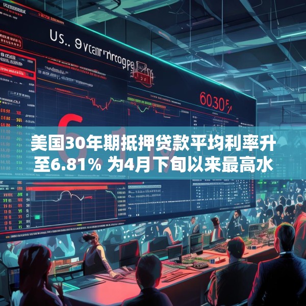 美国30年期抵押贷款平均利率升至6.81% 为4月下旬以来最高水平