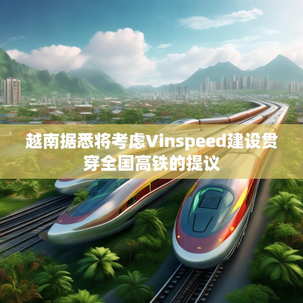 越南据悉将考虑Vinspeed建设贯穿全国高铁的提议
