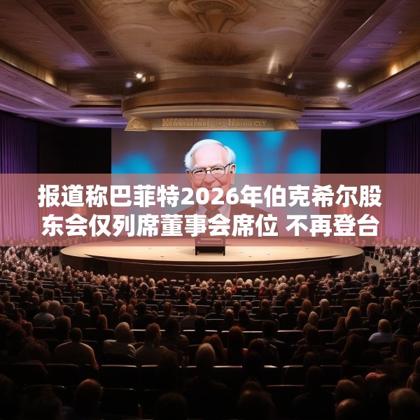 报道称巴菲特2026年伯克希尔股东会仅列席董事会席位 不再登台演讲
