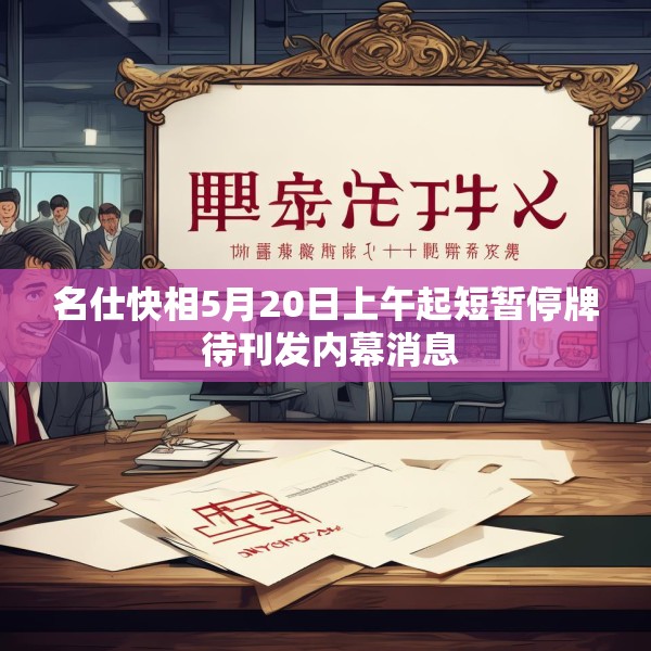 名仕快相5月20日上午起短暂停牌 待刊发内幕消息