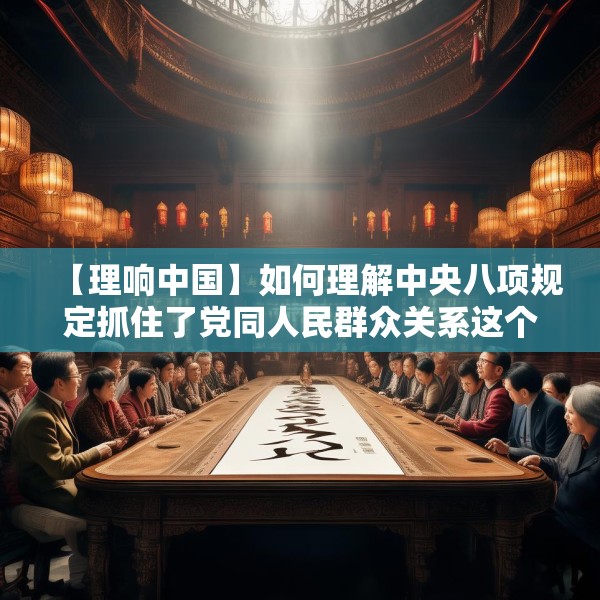 【理响中国】如何理解中央八项规定抓住了党同人民群众关系这个作风建设的核心
