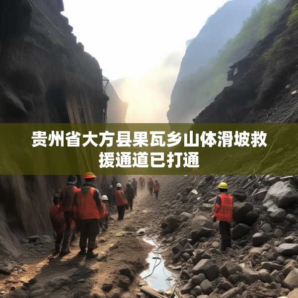 贵州省大方县果瓦乡山体滑坡救援通道已打通