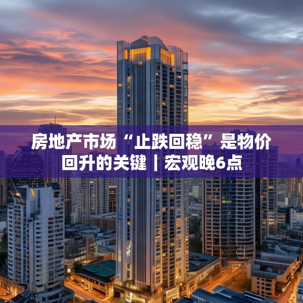 房地产市场“止跌回稳”是物价回升的关键｜宏观晚6点