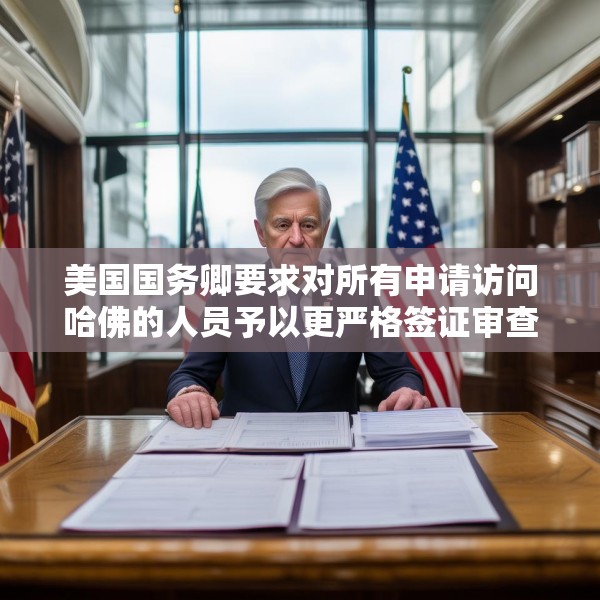 美国国务卿要求对所有申请访问哈佛的人员予以更严格签证审查