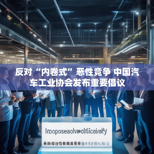 反对“内卷式”恶性竞争 中国汽车工业协会发布重要倡议