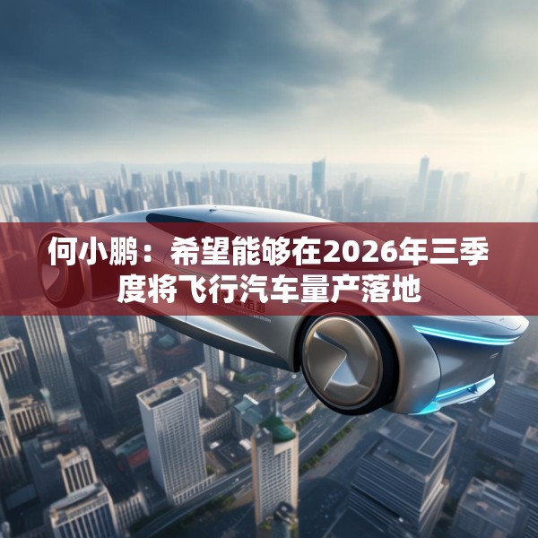 何小鹏：希望能够在2026年三季度将飞行汽车量产落地