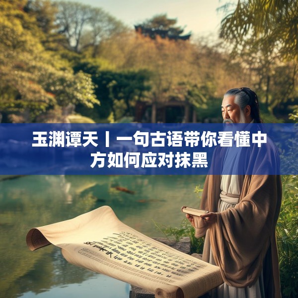 玉渊谭天丨一句古语带你看懂中方如何应对抹黑