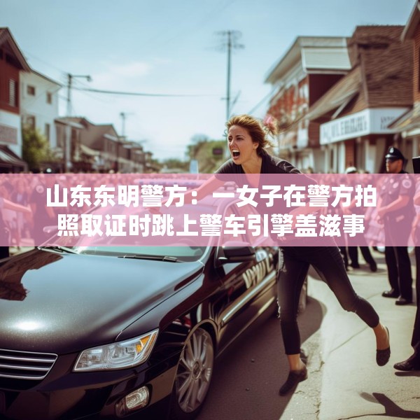 山东东明警方：一女子在警方拍照取证时跳上警车引擎盖滋事