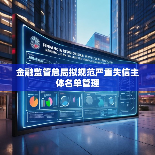 金融监管总局拟规范严重失信主体名单管理