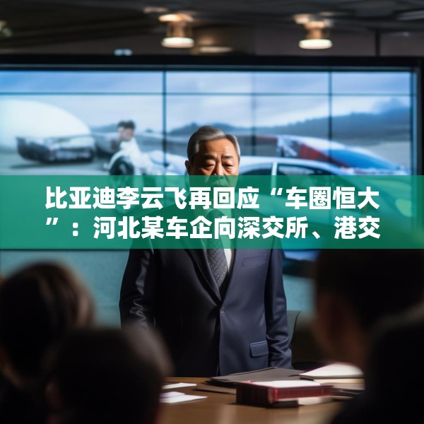 比亚迪李云飞再回应“车圈恒大”：河北某车企向深交所、港交所及监管机构恶意举报比亚迪