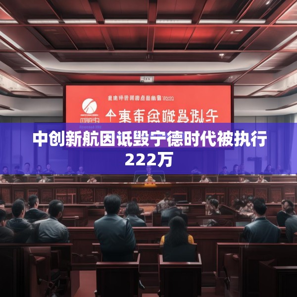 中创新航因诋毁宁德时代被执行222万