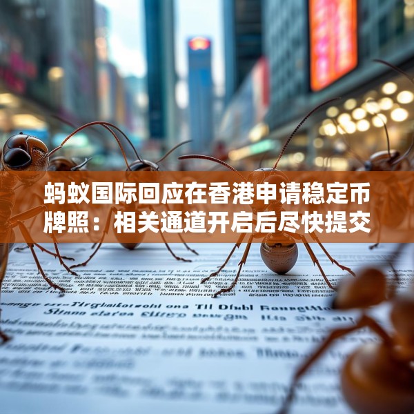 蚂蚁国际回应在香港申请稳定币牌照：相关通道开启后尽快提交