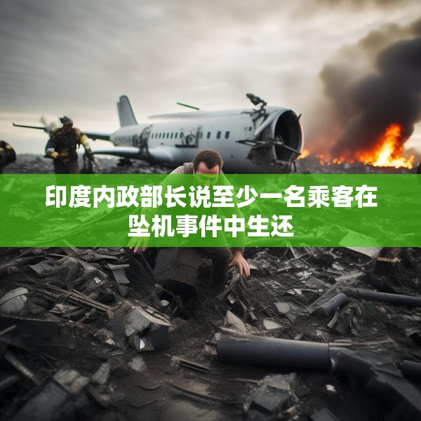 印度内政部长说至少一名乘客在坠机事件中生还