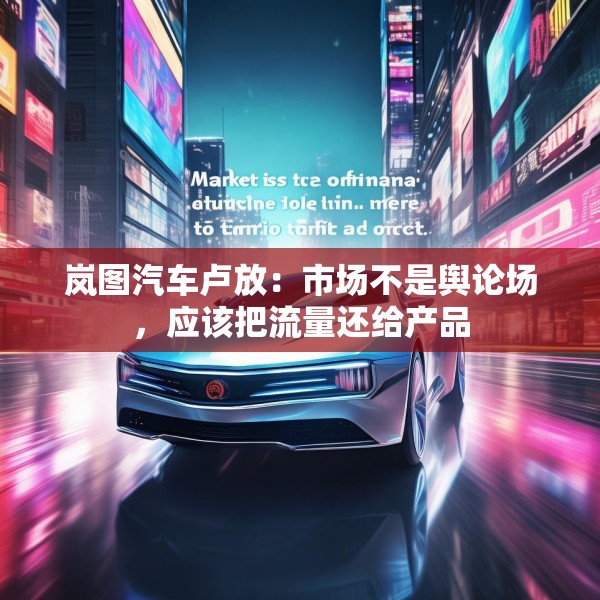 岚图汽车卢放：市场不是舆论场，应该把流量还给产品