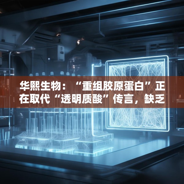 华熙生物：“重组胶原蛋白”正在取代“透明质酸”传言，缺乏真实数据支持