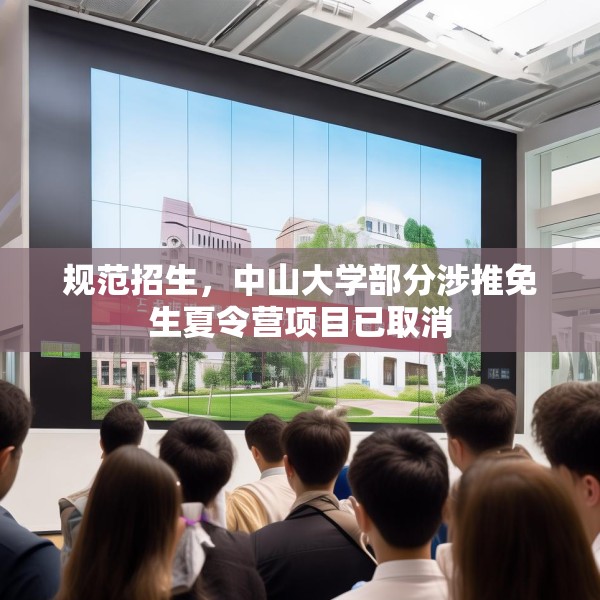 规范招生，中山大学部分涉推免生夏令营项目已取消