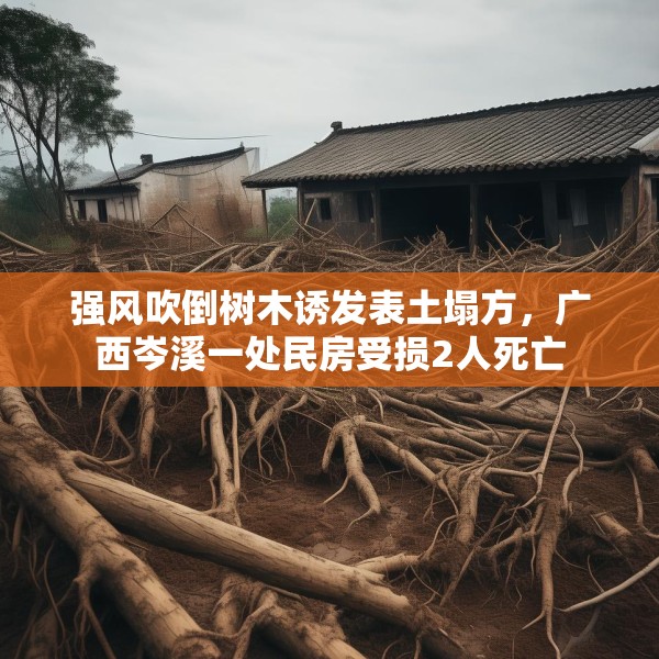 强风吹倒树木诱发表土塌方，广西岑溪一处民房受损2人死亡