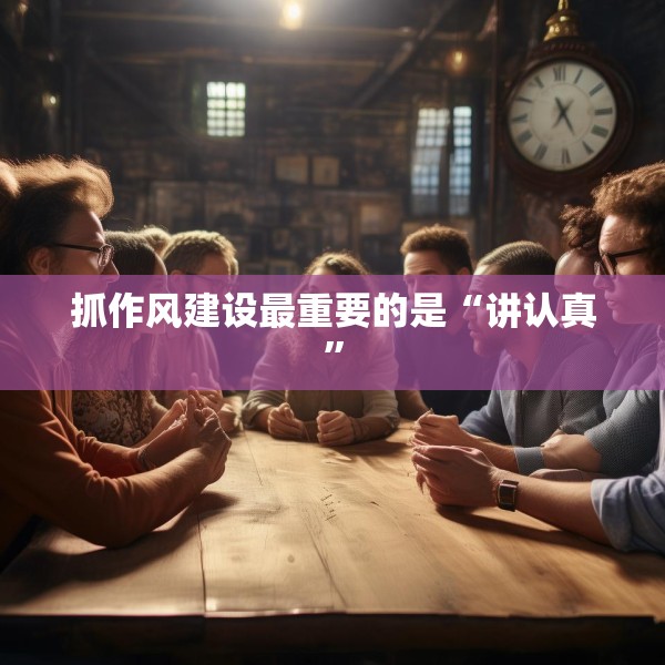 抓作风建设最重要的是“讲认真”