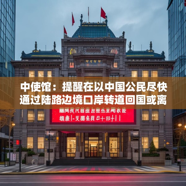 中使馆：提醒在以中国公民尽快通过陆路边境口岸转道回国或离境