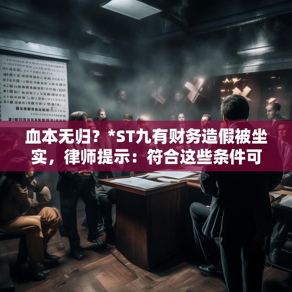 血本无归？*ST九有财务造假被坐实，律师提示：符合这些条件可追偿！