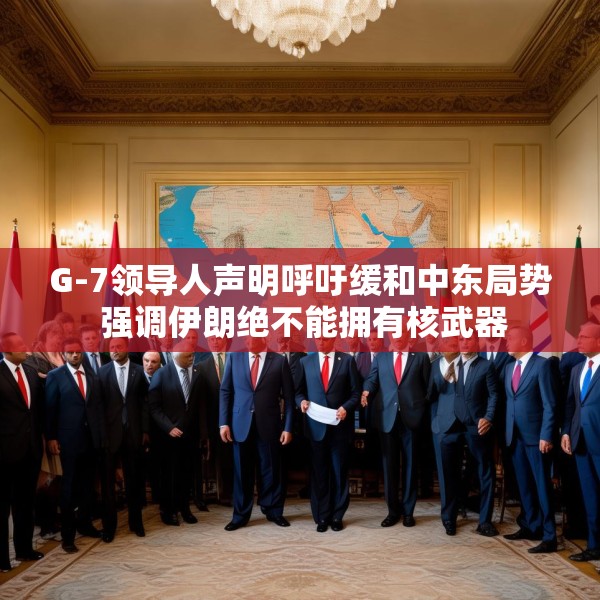 G-7领导人声明呼吁缓和中东局势 强调伊朗绝不能拥有核武器